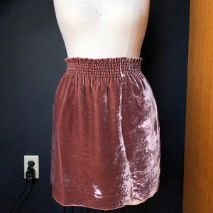 J. Crew GATHERED VELVET SKIRT